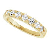 14K Yellow 3/4 CTW Lab-Grown Diamond French-Set Anniversary Band