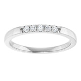 14K White Gold 1/10 CTW Lab-Grown Diamond French-Set Anniversary Band
