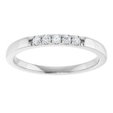 14K White Gold 1/10 CTW Lab-Grown Diamond French-Set Anniversary Band