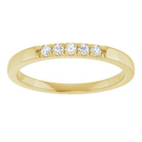 14K Yellow Gold 1/10 CTW Lab-Grown Diamond French-Set Anniversary Band