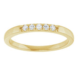 14K Yellow Gold 1/10 CTW Lab-Grown Diamond French-Set Anniversary Band