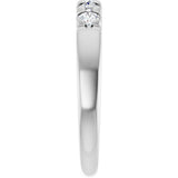 14K White Gold 1/3 CTW Lab-Grown Diamond French-Set Anniversary Band
