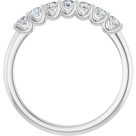 14K White Gold 3/8 CTW Natural Diamond Anniversary Band