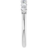14K White 5/8 CTW Natural Diamond Anniversary Band