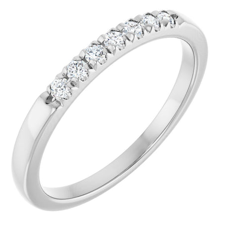 14K White Gold 1/8 CTW Lab-Grown Diamond French-Set Anniversary Band