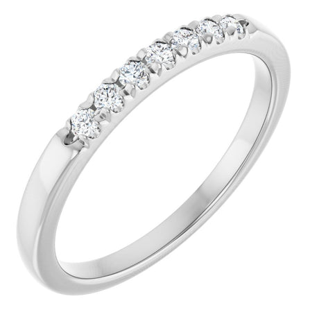 14K White Gold 1/8 CTW Lab-Grown Diamond French-Set Anniversary Band
