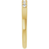 14K Yellow 1/5 CTW Lab-Grown Diamond French-Set Anniversary Band