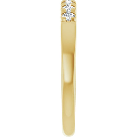 14K Yellow 1/5 CTW Lab-Grown Diamond French-Set Anniversary Band