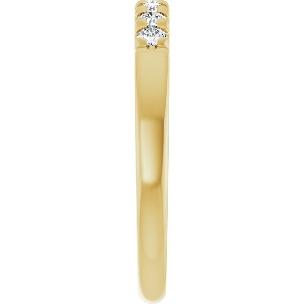 14K Yellow Gold 1/5 CTW Lab-Grown Diamond French-Set Anniversary Band