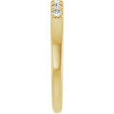14K Yellow Gold 1/5 CTW Lab-Grown Diamond French-Set Anniversary Band