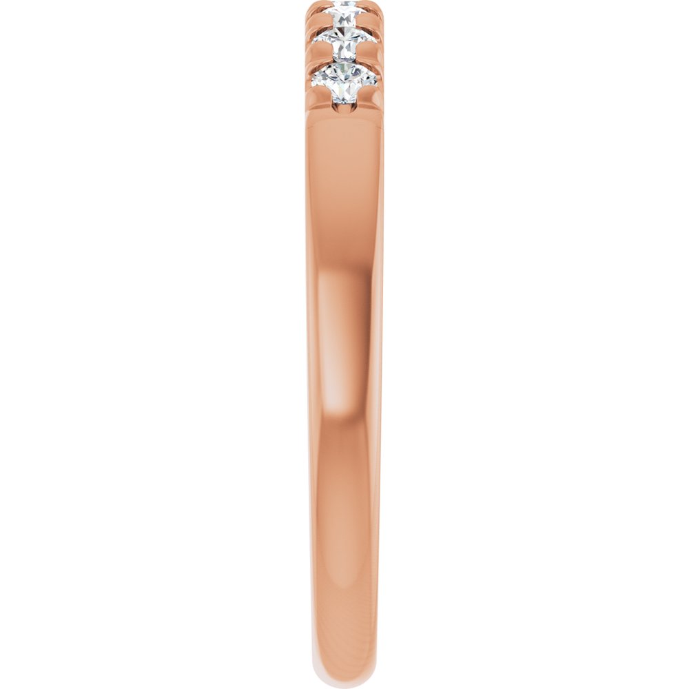 14K Rose Gold 1/5 CTW Lab-Grown Diamond French-Set Anniversary Band