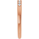 14K Rose Gold 1/5 CTW Lab-Grown Diamond French-Set Anniversary Band