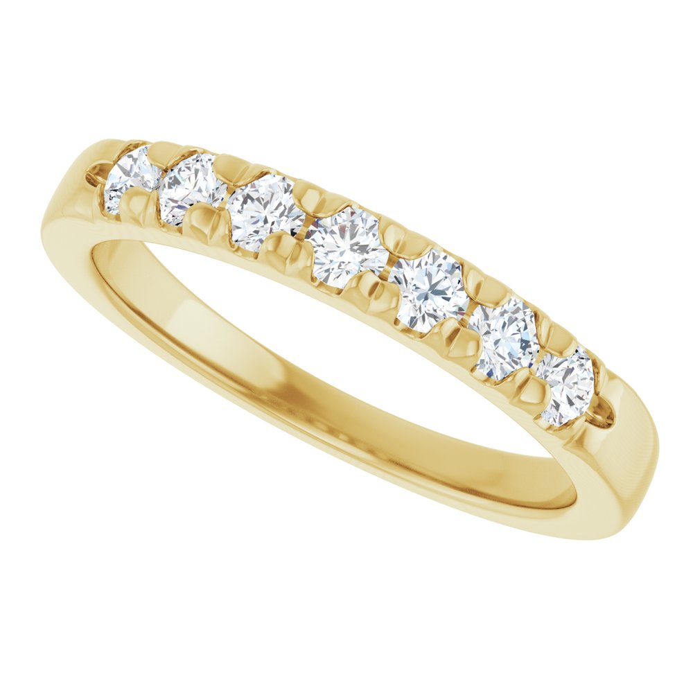 14K Yellow Gold 3/8 CTW Lab-Grown Diamond French-Set Anniversary Band