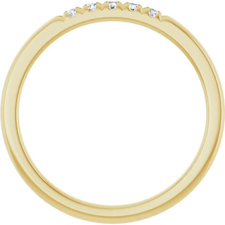 14K Yellow Gold 1/10 CTW Lab-Grown Diamond French-Set Anniversary Band