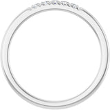 14K White Gold 1/10 CTW Lab-Grown Diamond French-Set Anniversary Band