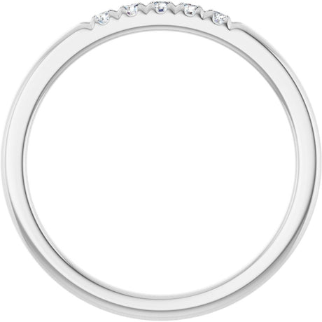 14K White Gold 1/10 CTW Lab-Grown Diamond French-Set Anniversary Band