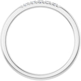 14K White Gold 1/10 CTW Lab-Grown Diamond French-Set Anniversary Band