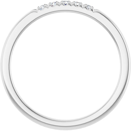 14K White Gold 1/10 CTW Lab-Grown Diamond French-Set Anniversary Band