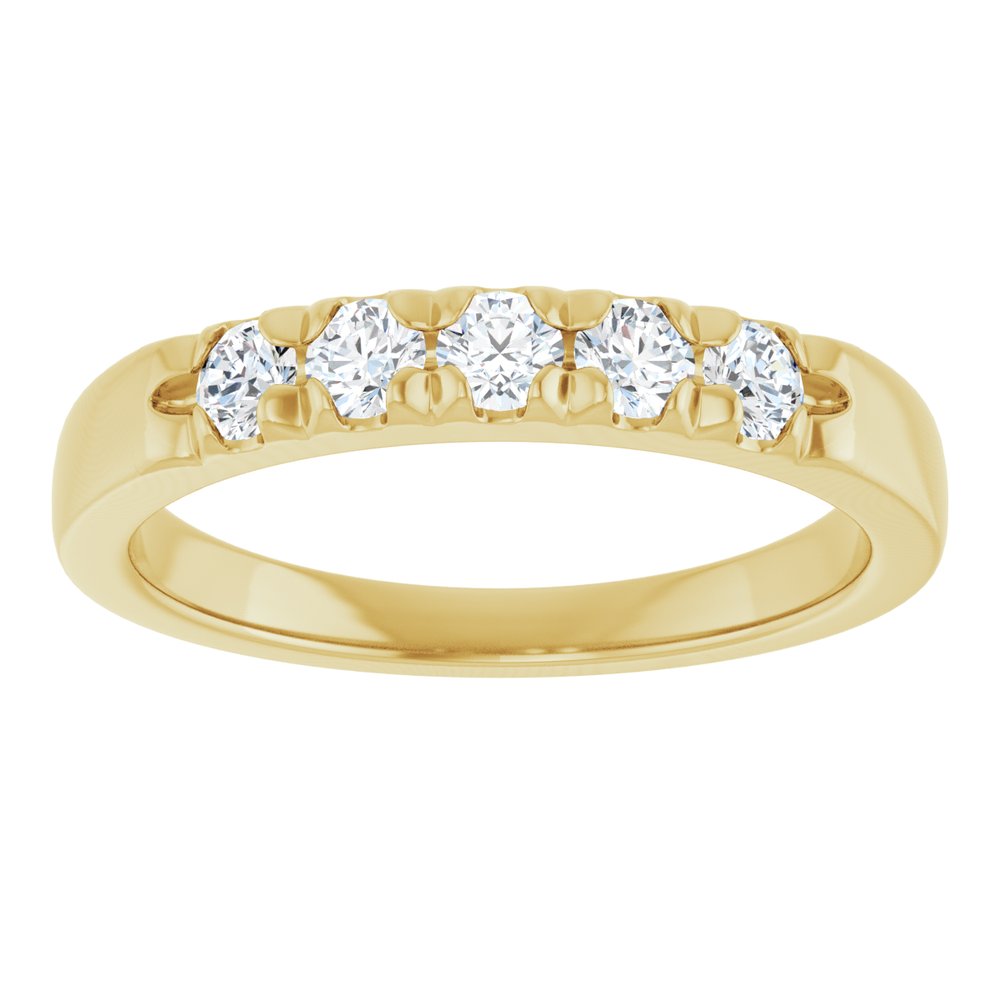 14K Yellow Gold 1/3 CTW Lab-Grown Diamond French-Set Anniversary Band
