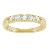 14K Yellow Gold 1/3 CTW Lab-Grown Diamond French-Set Anniversary Band