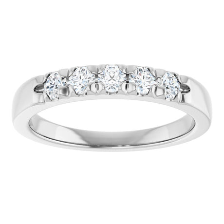14K White Gold 1/3 CTW Lab-Grown Diamond French-Set Anniversary Band