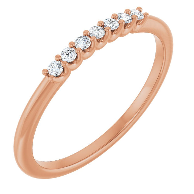 14K Rose Gold 1/10 CTW Lab-Grown Diamond Anniversary Band