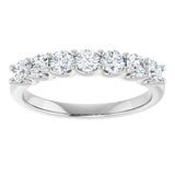 14K White 5/8 CTW Natural Diamond Anniversary Band