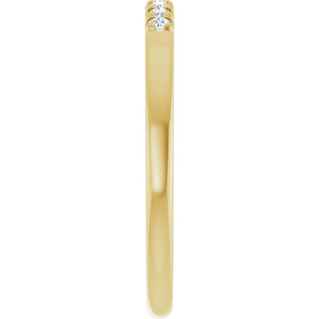 14K Yellow Gold 1/10 CTW Natural Diamond French-Set Anniversary Band