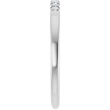 14K White Gold 1/10 CTW Lab-Grown Diamond French-Set Anniversary Band