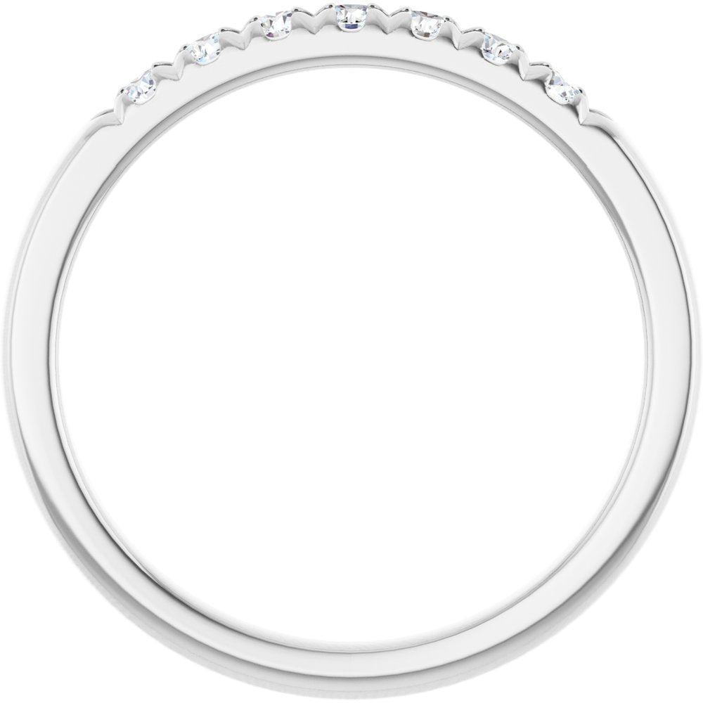 14K White 1/5 CTW Lab-Grown Diamond French-Set Anniversary Band