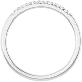 14K White 1/5 CTW Lab-Grown Diamond French-Set Anniversary Band