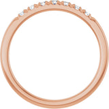 14K Rose Gold 1/5 CTW Lab-Grown Diamond French-Set Anniversary Band