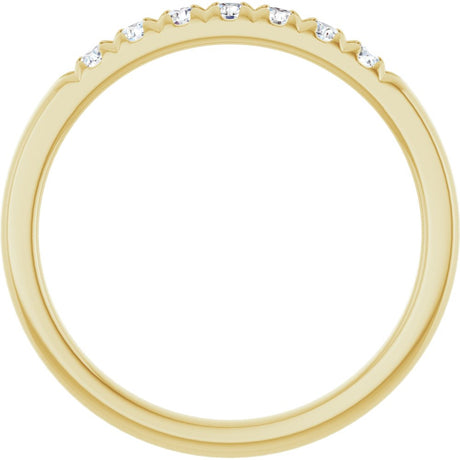 14K Yellow Gold 1/5 CTW Lab-Grown Diamond French-Set Anniversary Band
