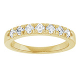 14K Yellow Gold 1/2 CTW Lab-Grown Diamond French-Set Anniversary Band