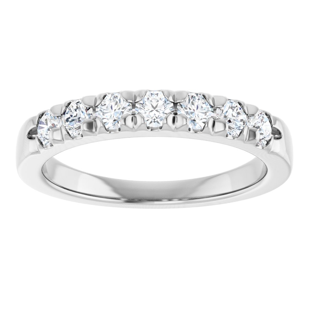 14K White Gold 1/2 CTW Lab-Grown Diamond French-Set Anniversary Band