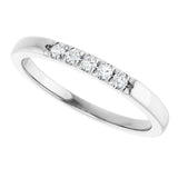 14K White Gold 1/10 CTW Lab-Grown Diamond French-Set Anniversary Band