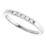14K White Gold 1/10 CTW Lab-Grown Diamond French-Set Anniversary Band