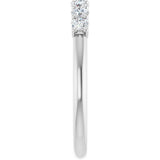 14K White Gold 3/8 CTW Natural Diamond Anniversary Band