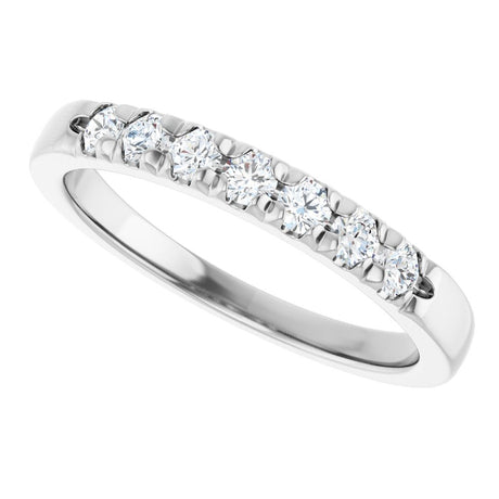 14K White Gold 1/4 CTW Lab-Grown Diamond French-Set Anniversary Band