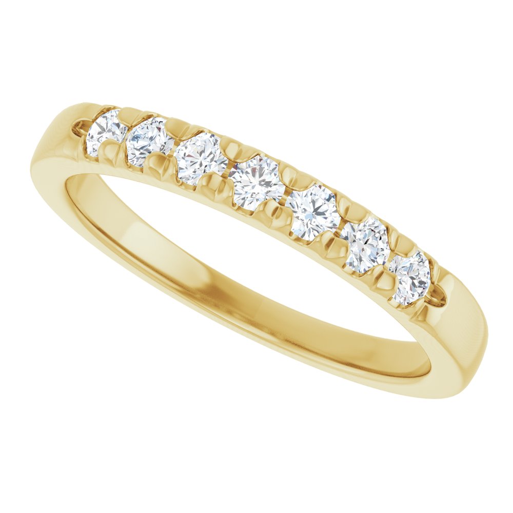 14K Yellow Gold 1/4 CTW Lab-Grown Diamond French-Set Anniversary Band