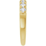 14K Yellow 3/4 CTW Lab-Grown Diamond French-Set Anniversary Band