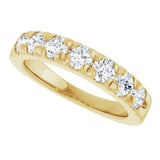 14K Yellow Gold 1 1/8 CTW Lab-Grown Diamond French-Set Anniversary Band