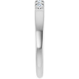 14K White Gold 1/5 CTW Lab-Grown Diamond French-Set Anniversary Band