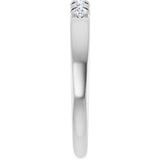 14K White Gold 1/5 CTW Lab-Grown Diamond French-Set Anniversary Band