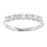 14K White 3/8 CTW Natural Diamond Anniversary Band