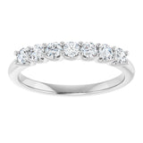 14K White 3/8 CTW Natural Diamond Anniversary Band