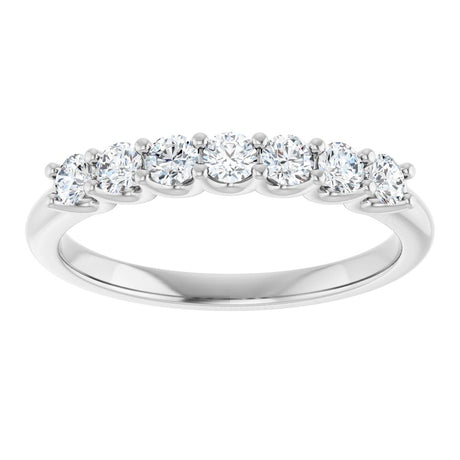 14K White 3/8 CTW Natural Diamond Anniversary Band