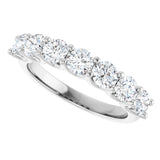 14K White 1 1/3 CTW Lab-Grown Diamond Anniversary Band