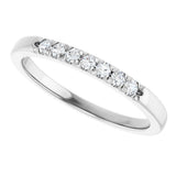 14K White Gold 1/8 CTW Lab-Grown Diamond French-Set Anniversary Band
