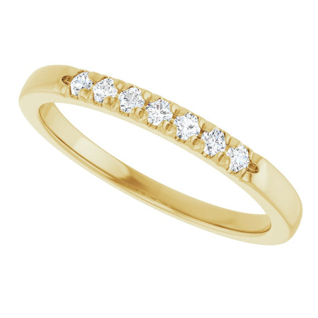 14K Yellow Gold 1/8 CTW Lab-Grown Diamond French-Set Anniversary Band